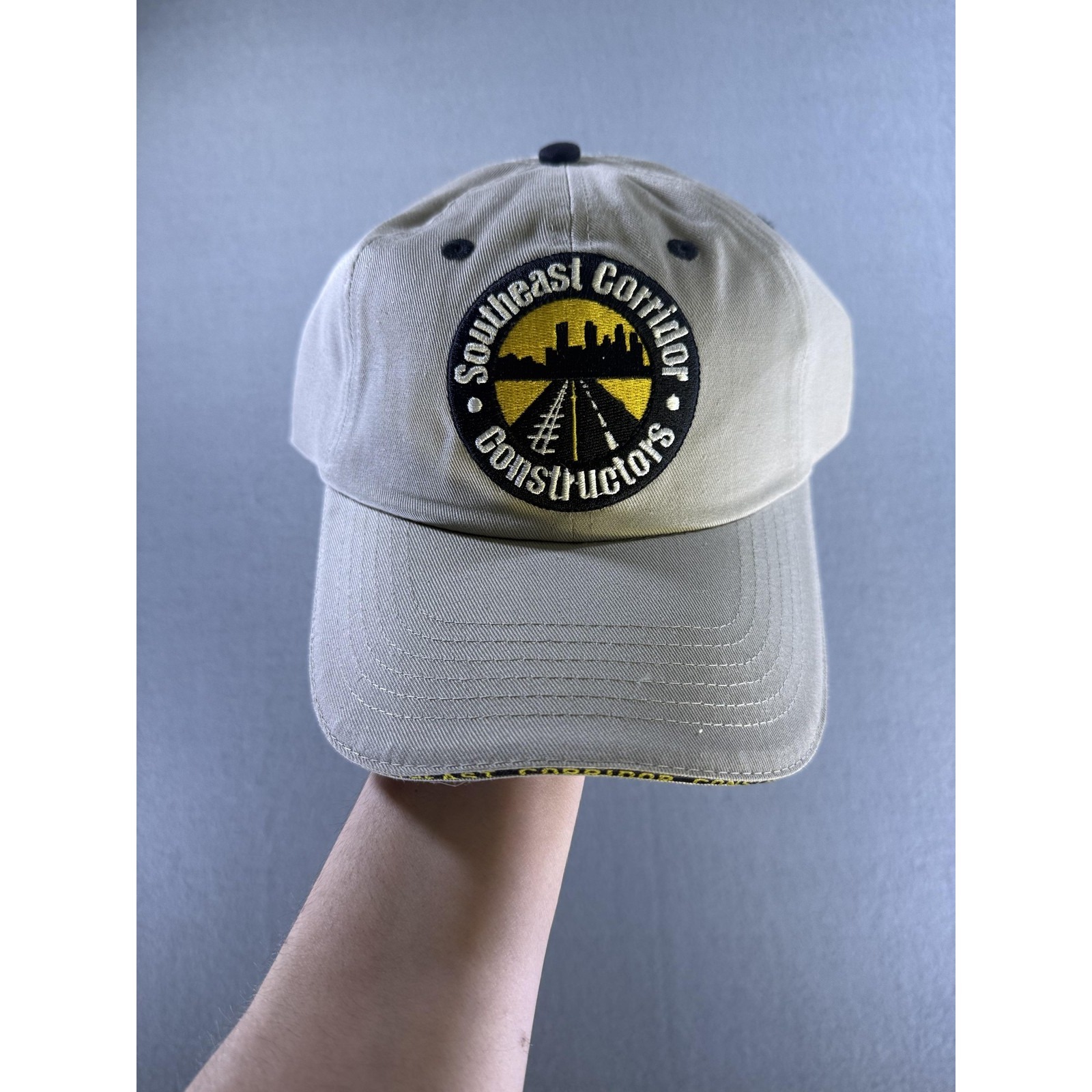 Southeast Corridor Constructors Hat Cap Strap Back Mens One Size Beige Railroad